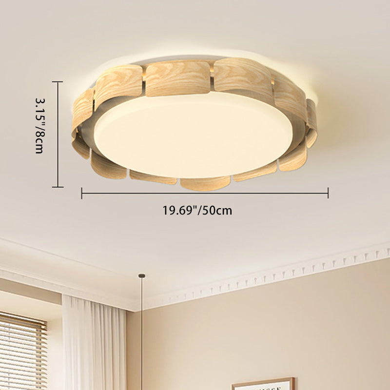 Plafonnier LED rond en fer acrylique minimaliste moderne pour salon 