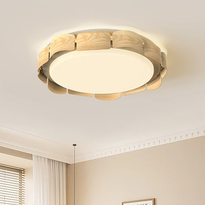 Plafonnier LED rond en fer acrylique minimaliste moderne pour salon 
