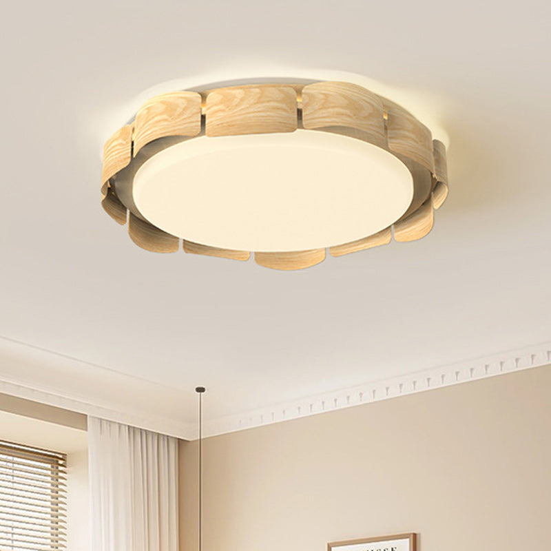 Plafonnier LED rond en fer acrylique minimaliste moderne pour salon 