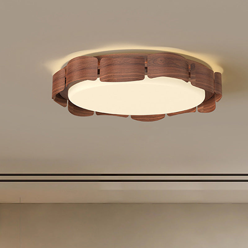 Plafonnier LED rond en fer acrylique minimaliste moderne pour salon 