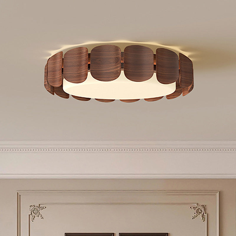 Plafonnier LED rond en fer acrylique minimaliste moderne pour salon 