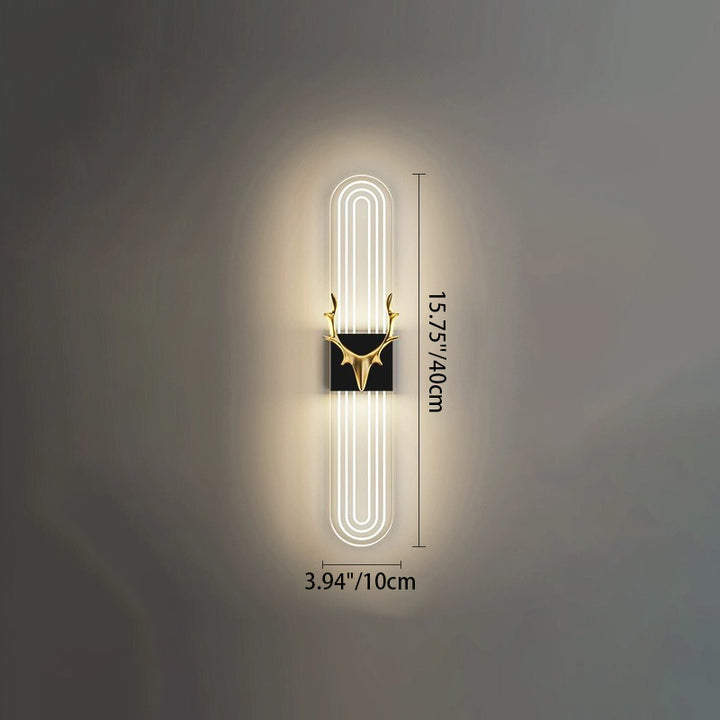 Lámpara Aplique de Pared LED de Aluminio Acrílico Rectangular Nórdica Contemporánea para Sala de Estar 
