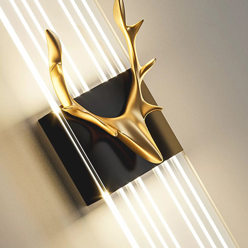 Lámpara Aplique de Pared LED de Aluminio Acrílico Rectangular Nórdica Contemporánea para Sala de Estar 