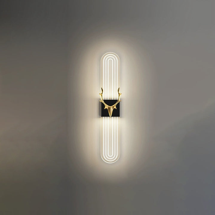 Lámpara Aplique de Pared LED de Aluminio Acrílico Rectangular Nórdica Contemporánea para Sala de Estar 