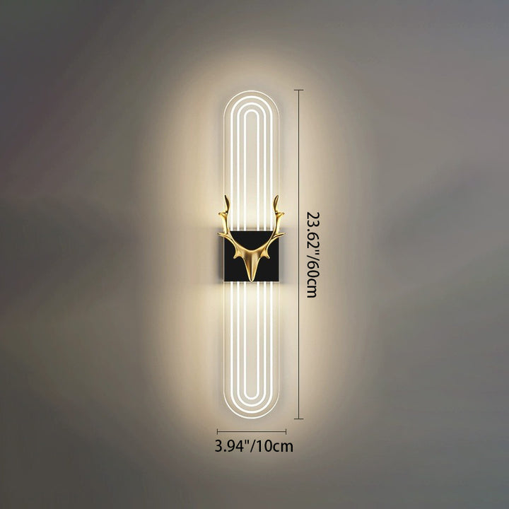 Lámpara Aplique de Pared LED de Aluminio Acrílico Rectangular Nórdica Contemporánea para Sala de Estar 