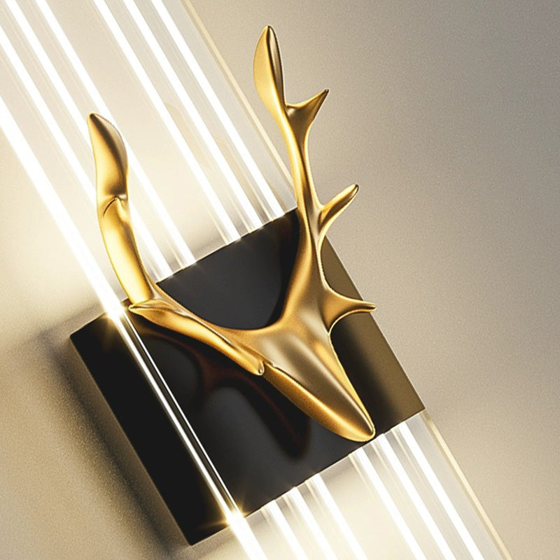 Lámpara Aplique de Pared LED de Aluminio Acrílico Rectangular Nórdica Contemporánea para Sala de Estar 