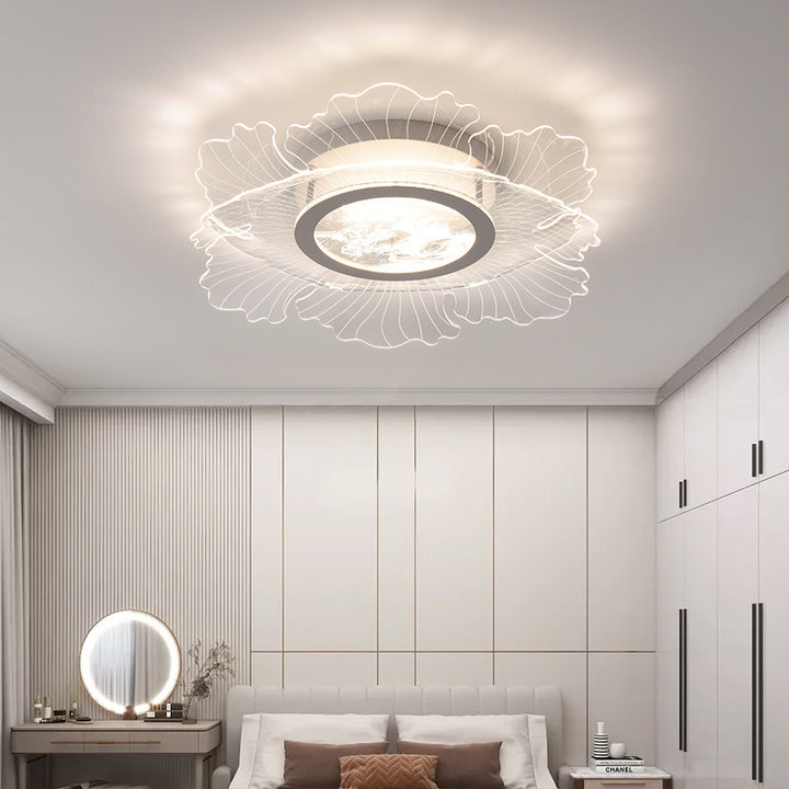 Plafonnier LED en acrylique rond nordique contemporain en fer pour salon 