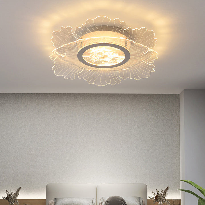 Plafonnier LED en acrylique rond nordique contemporain en fer pour salon 
