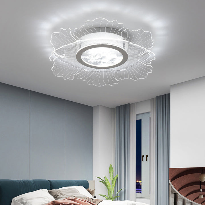 Plafonnier LED en acrylique rond nordique contemporain en fer pour salon 