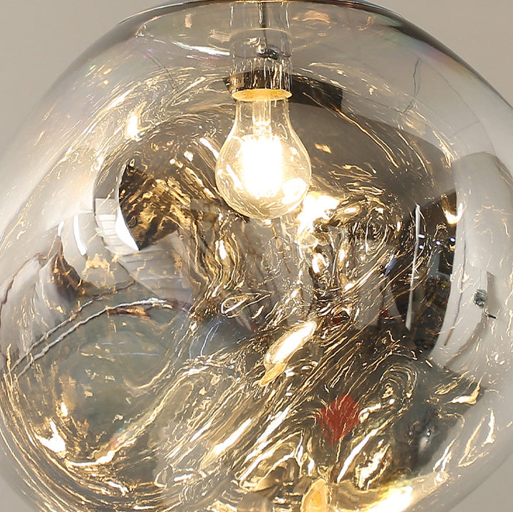 Globe nordique contemporain en aluminium acrylique à 1 lumière pour salon 