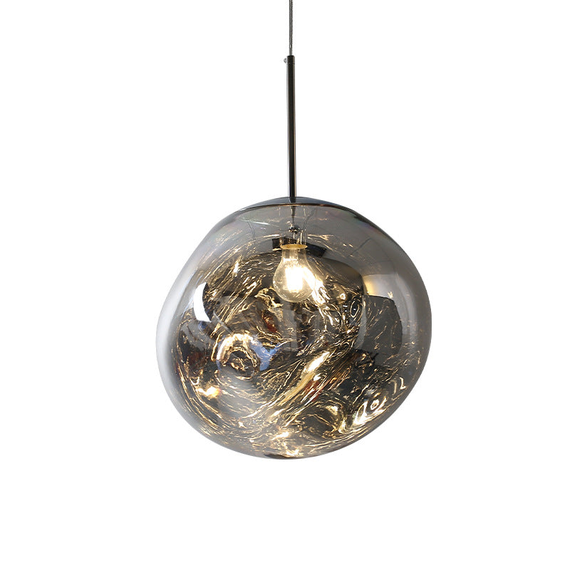 Globe nordique contemporain en aluminium acrylique à 1 lumière pour salon 