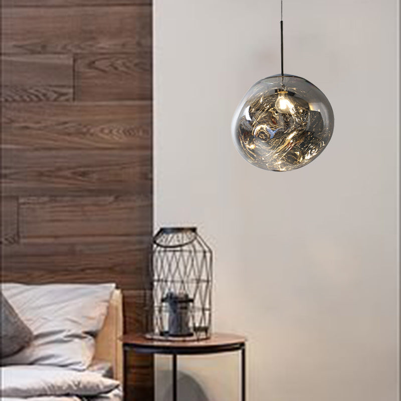 Globe nordique contemporain en aluminium acrylique à 1 lumière pour salon 