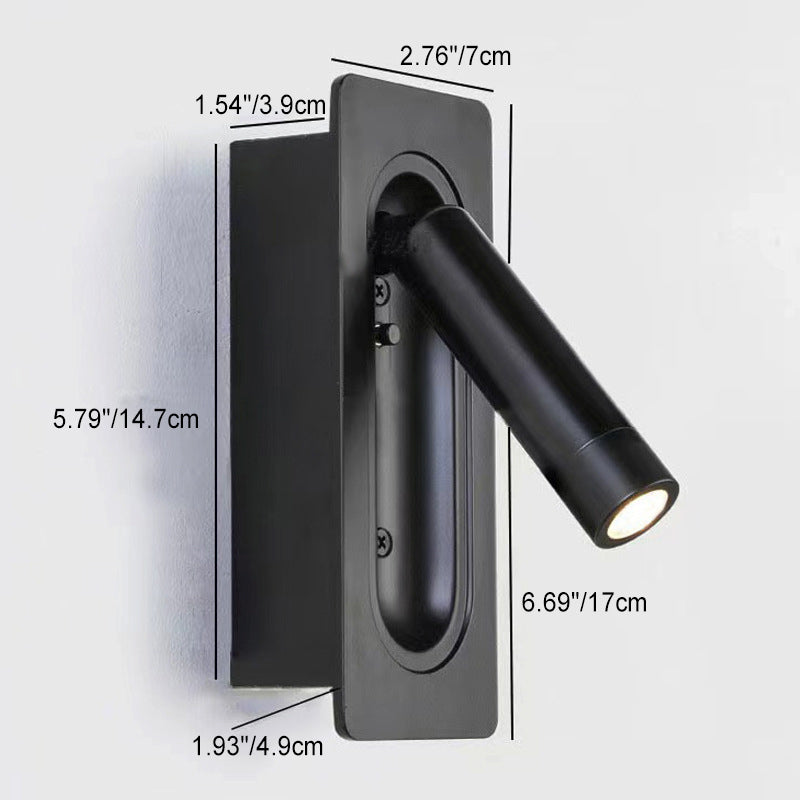 リビングルーム用のモダンミニマリストコラムスチールアルミニウムLEDウォールシャンプランプ 
