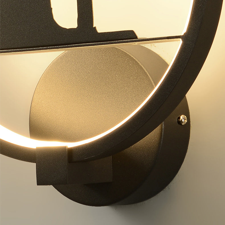 Contemporary Nordic Round Iron Silicone LED Wall Sconce Lamp For Living Room