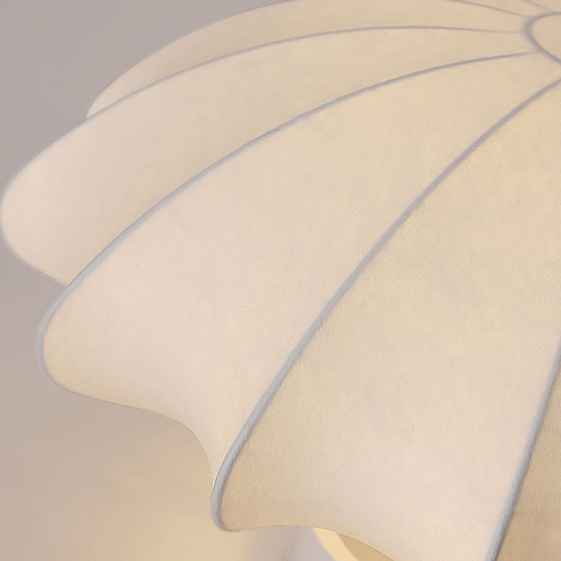 Plafonnier traditionnel rond en fer et soie japonais à 3 lumières pour salon 