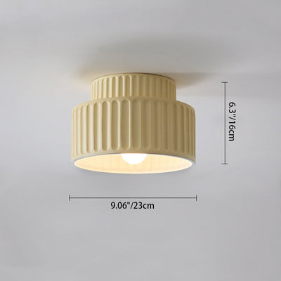 Plafonnier moderne minimaliste rond en résine à 1 lumière pour salon 