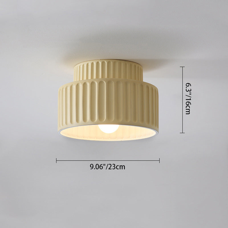 Plafonnier moderne minimaliste rond en résine à 1 lumière pour salon 