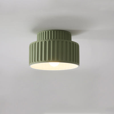 Plafonnier moderne minimaliste rond en résine à 1 lumière pour salon 