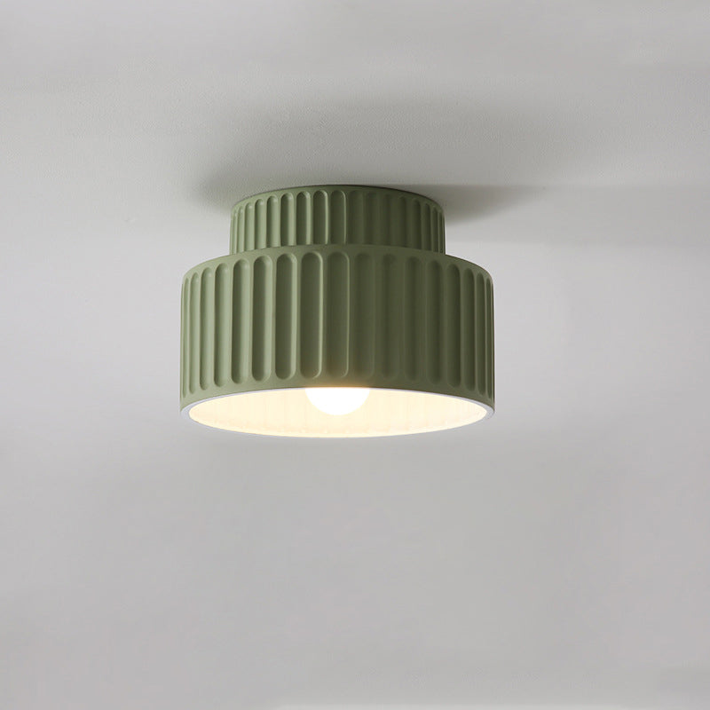 Plafonnier moderne minimaliste rond en résine à 1 lumière pour salon 