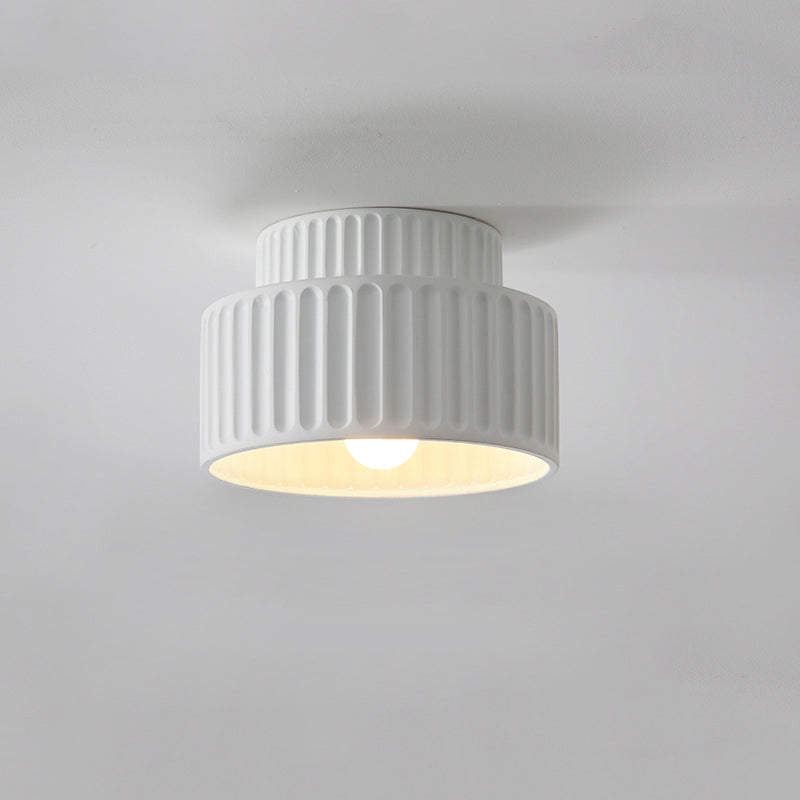 Plafonnier moderne minimaliste rond en résine à 1 lumière pour salon 