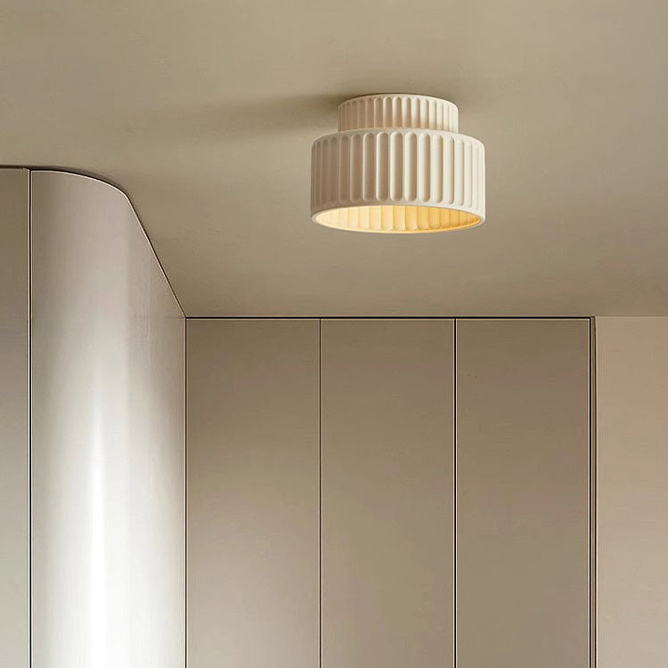Plafonnier moderne minimaliste rond en résine à 1 lumière pour salon 