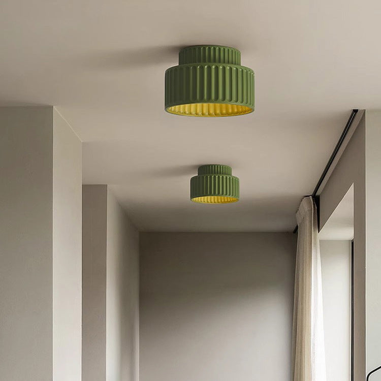 Plafonnier moderne minimaliste rond en résine à 1 lumière pour salon 