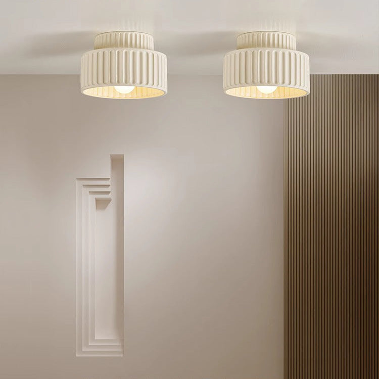 Plafonnier moderne minimaliste rond en résine à 1 lumière pour salon 