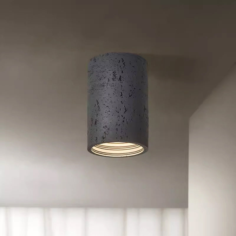Plafonnier LED en résine et fer à colonne japonaise traditionnelle pour salon 