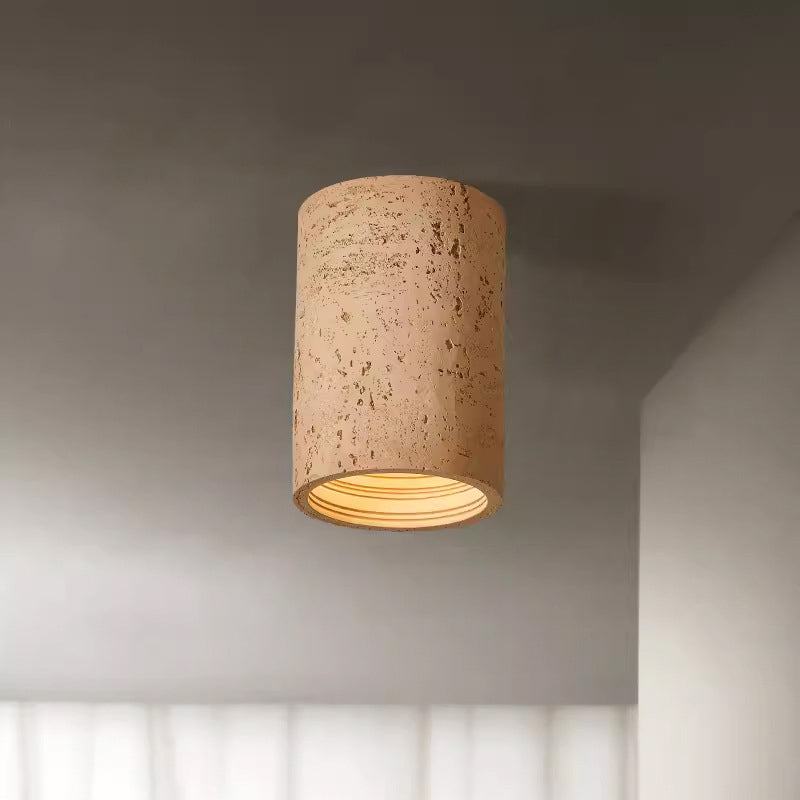 Plafonnier LED en résine et fer à colonne japonaise traditionnelle pour salon 