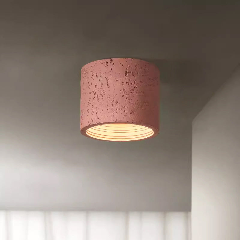 Plafonnier LED en résine et fer à colonne japonaise traditionnelle pour salon 