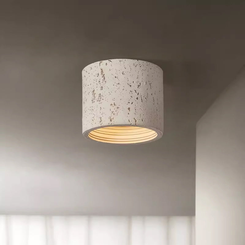 Plafonnier LED en résine et fer à colonne japonaise traditionnelle pour salon 