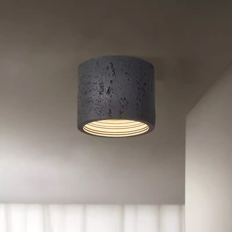 Plafonnier LED en résine et fer à colonne japonaise traditionnelle pour salon 