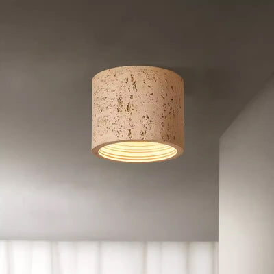 Plafonnier LED en résine et fer à colonne japonaise traditionnelle pour salon 