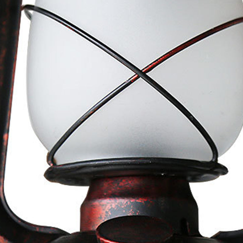 Zeitgenössische industrielle Zylinder Eisen Glas 1-Licht Pendelleuchte für Wohnzimmer 