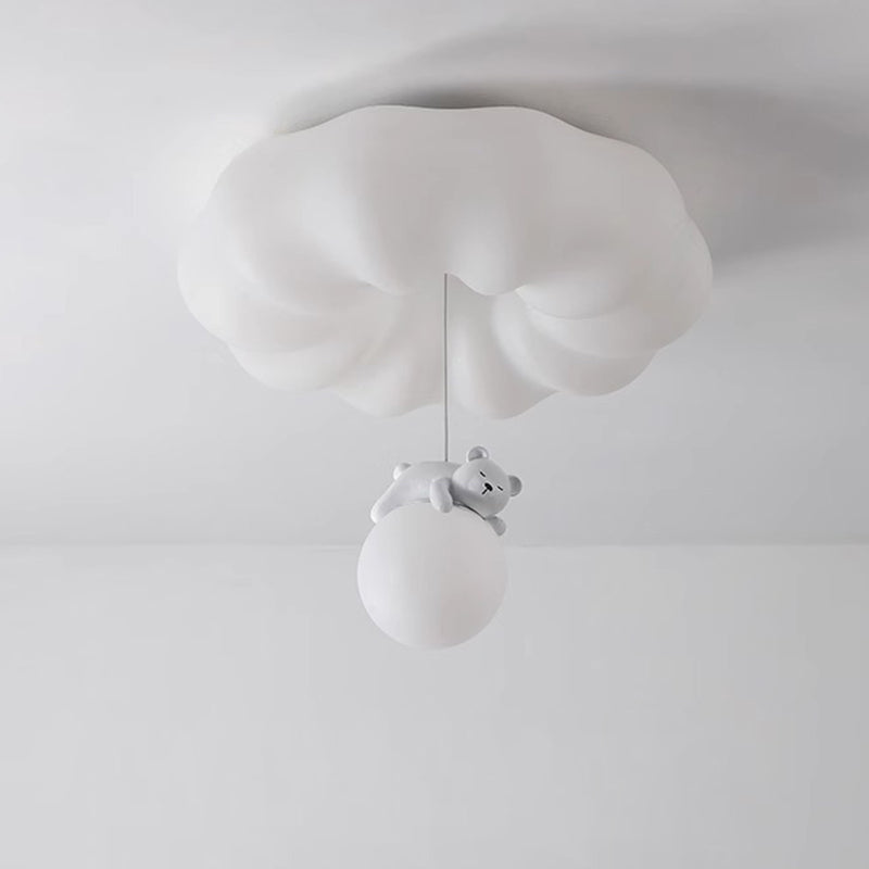 Zeitgenössische kreative Wolken-Eisen-Plastik-LED scherzt bündige Deckenleuchte für Wohnzimmer 