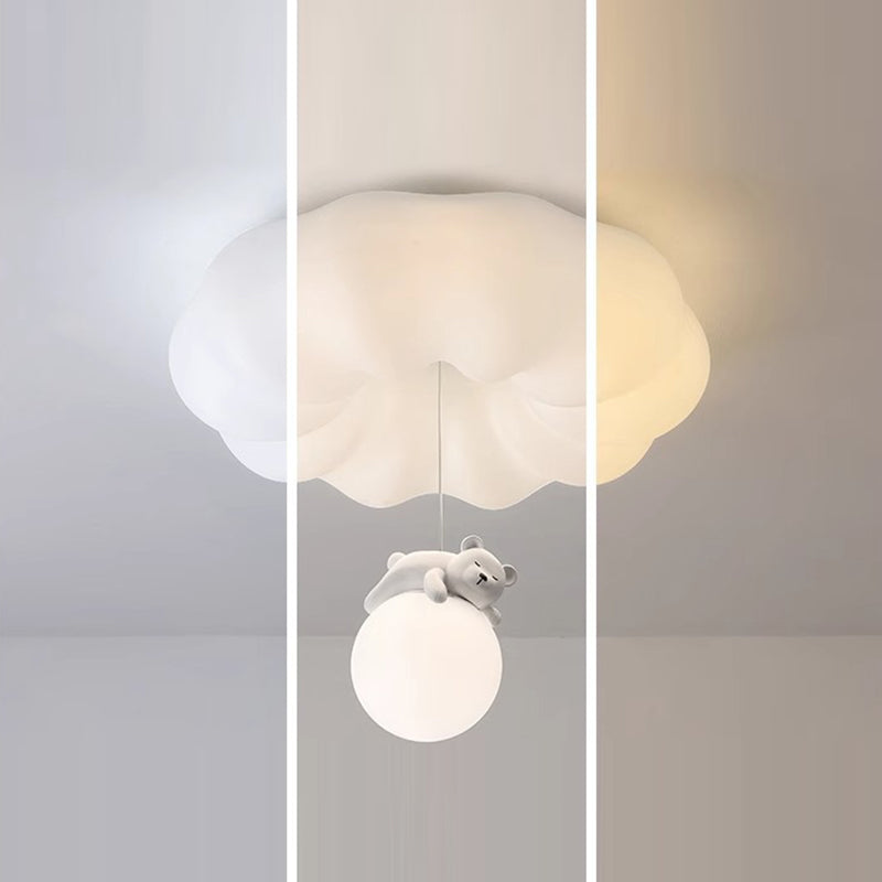Zeitgenössische kreative Wolken-Eisen-Plastik-LED scherzt bündige Deckenleuchte für Wohnzimmer 