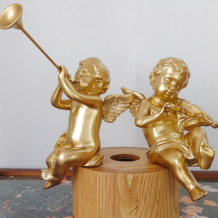 Lámpara Aplique de Pared de 1 Luz con Cúpula Francesa Tradicional de Cobre y Resina para Sala de Estar 