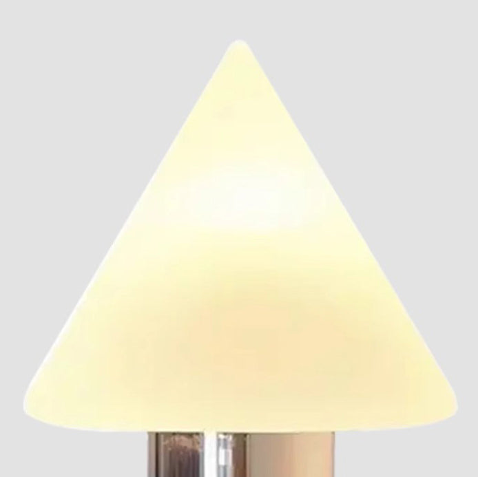 Lámpara de pared contemporánea de vidrio y acero cónico nórdico de 1 luz para sala de estar 
