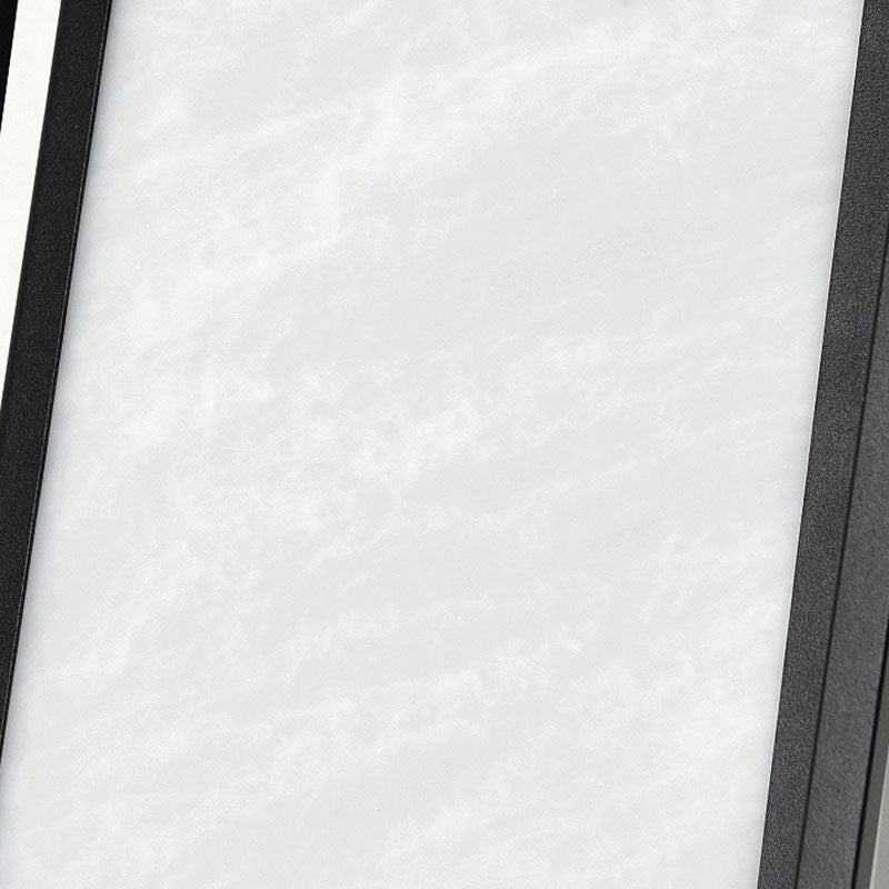 Modern Minimalist Waterproof Stainless Steel Acrylic Rectangular LED Wall Sconce Lamp for Garden