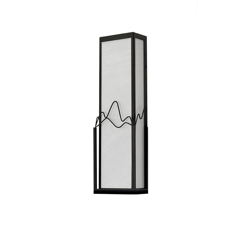 Modern Minimalist Waterproof Stainless Steel Acrylic Rectangular LED Wall Sconce Lamp for Garden