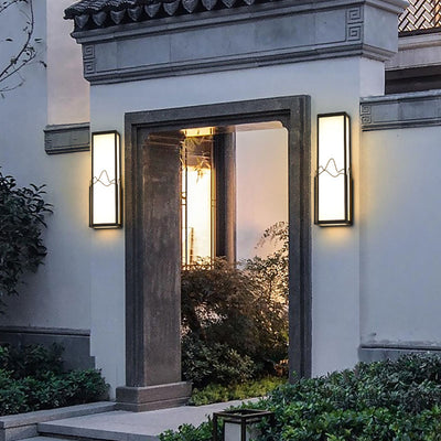Modern Minimalist Waterproof Stainless Steel Acrylic Rectangular LED Wall Sconce Lamp for Garden