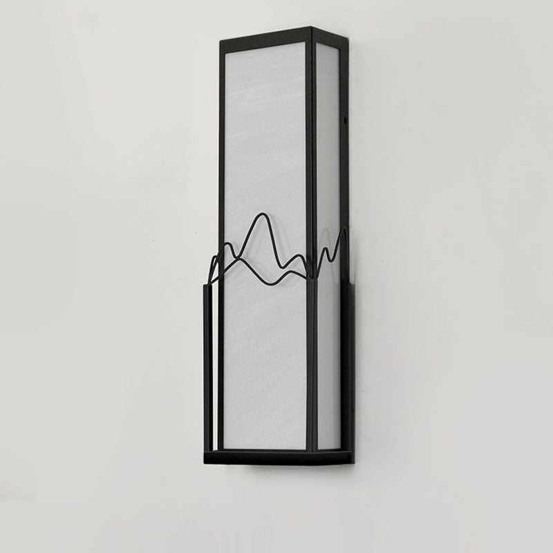 Modern Minimalist Waterproof Stainless Steel Acrylic Rectangular LED Wall Sconce Lamp for Garden