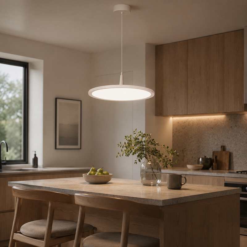 Modern Minimalist Aluminum Round Shape LED Pendant Light For Dining Room