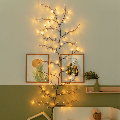 Modern Art Deco Waterproof Plastic Branch Rattan LED String Light For Bedroom