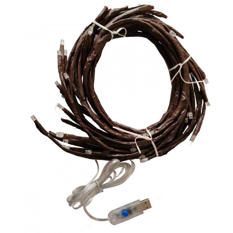 Modern Art Deco Waterproof Plastic Branch Rattan LED String Light For Bedroom