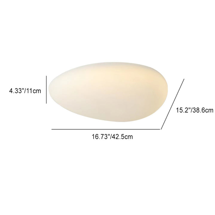 Nordischer minimalistischer Kopfsteinpflaster PE Lampenschirm LED Deckenleuchte 