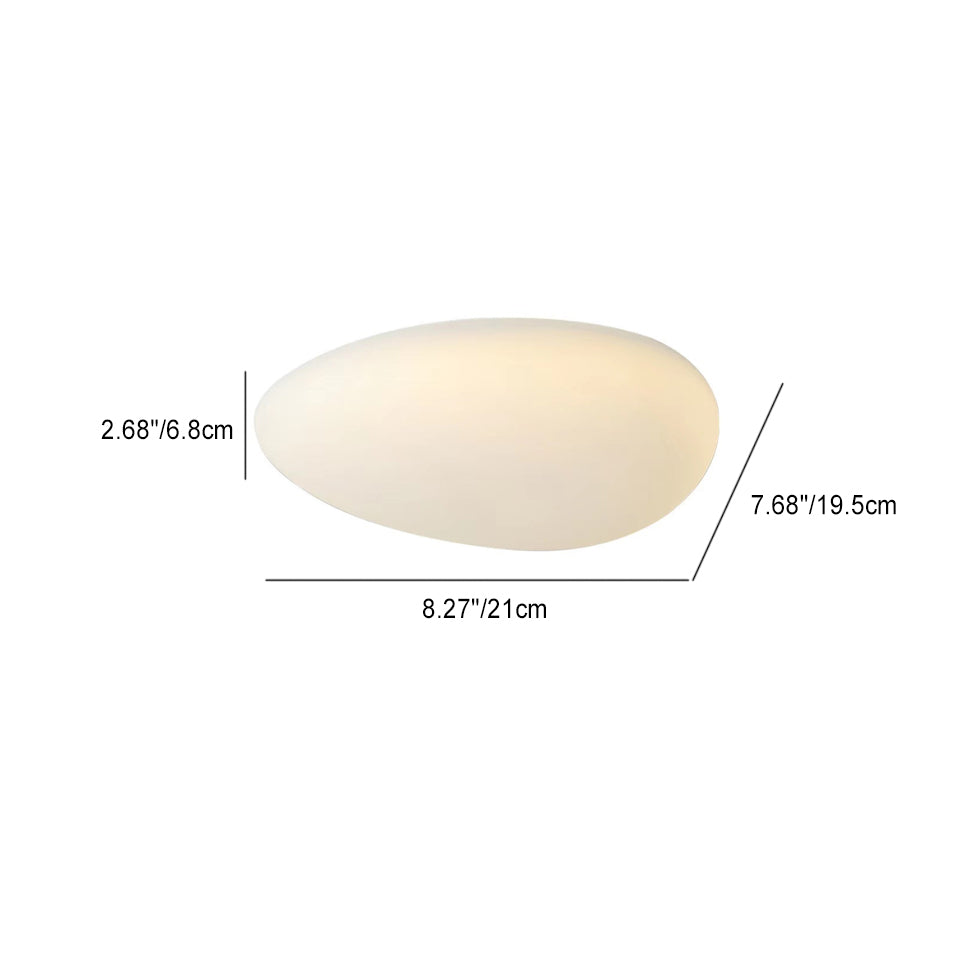 Nordischer minimalistischer Kopfsteinpflaster PE Lampenschirm LED Deckenleuchte 