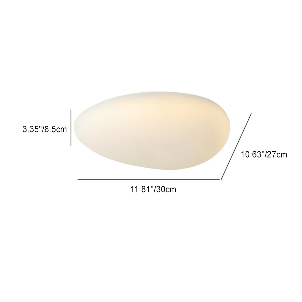 Nordischer minimalistischer Kopfsteinpflaster PE Lampenschirm LED Deckenleuchte 