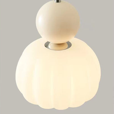 Contemporary Scandinavian Round Iron Acrylic 1-Light Pendant Light For Bedroom