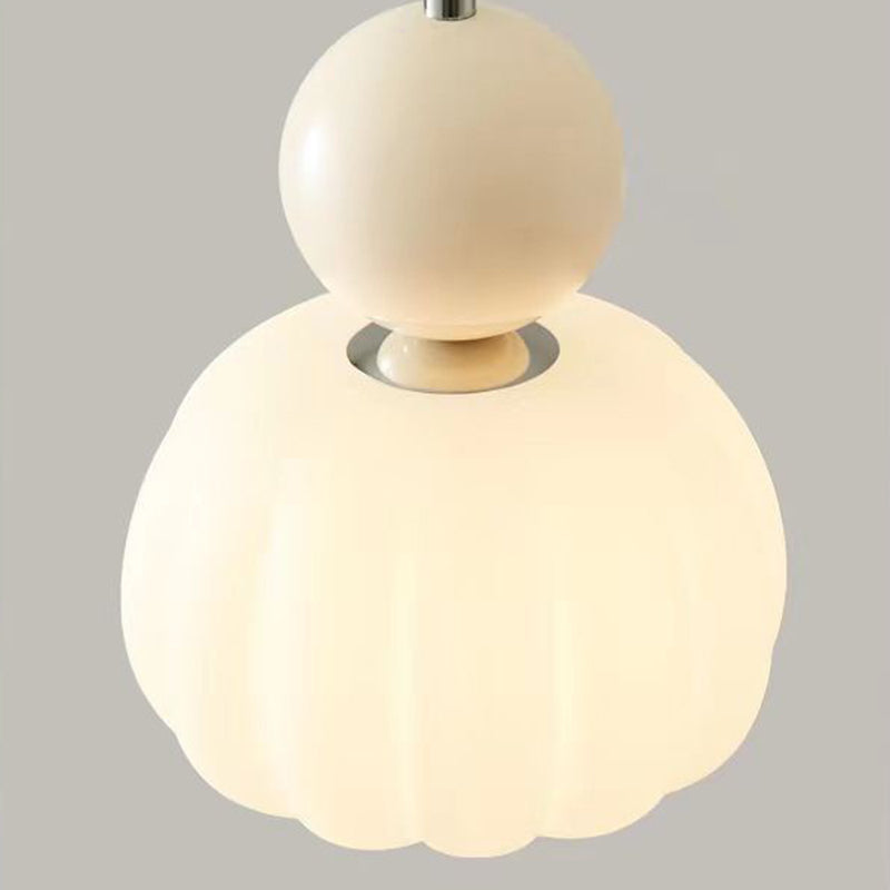 Contemporary Scandinavian Round Iron Acrylic 1-Light Pendant Light For Bedroom